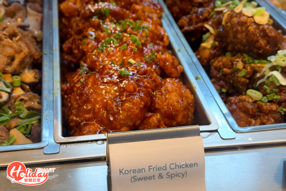 香脆甜辣烤雞，外皮烤得香脆。