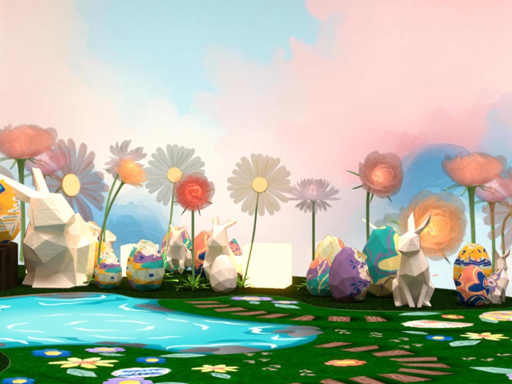 夢幻動感紙花園。