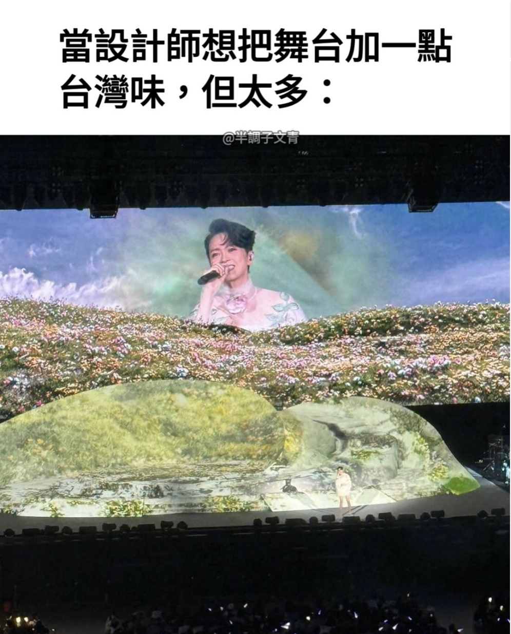 網友笑指演唱會：「很莊嚴」