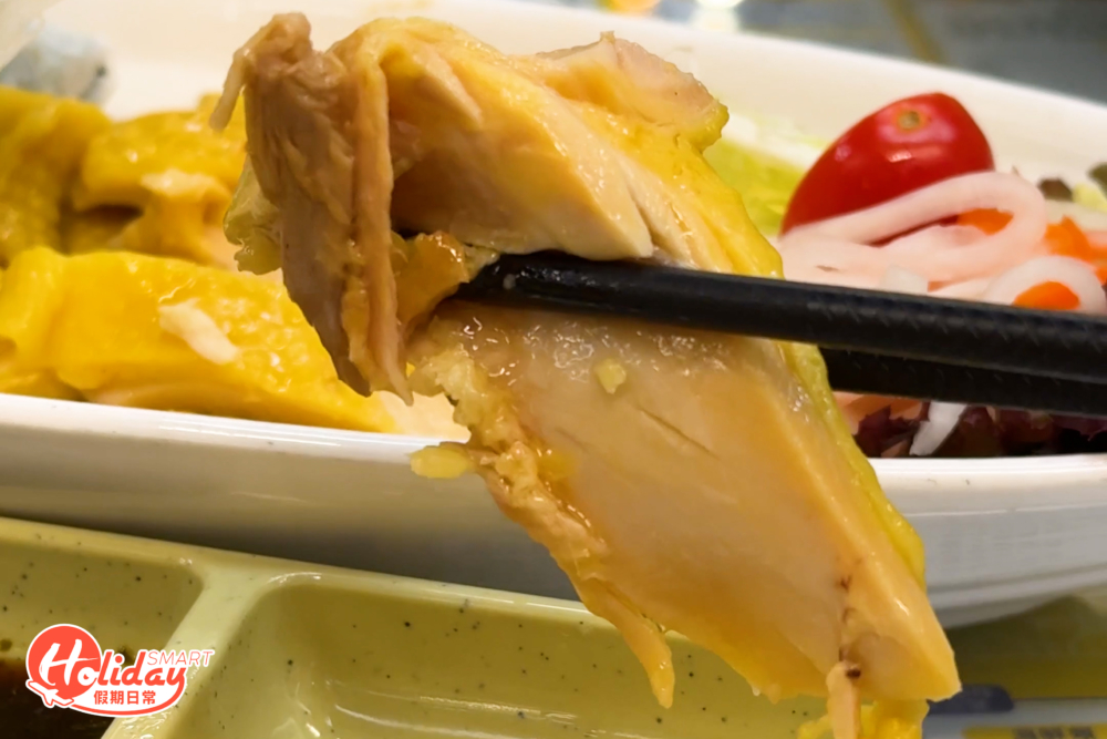雞肉口感滑嫩。