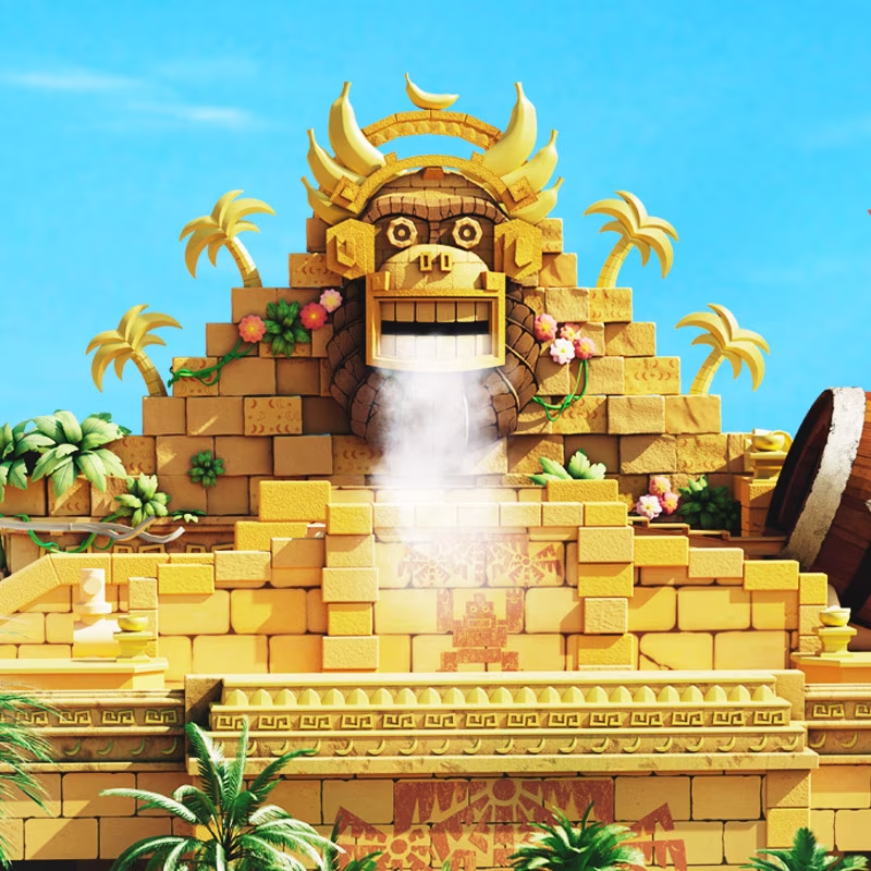 園區重現各種遊戲經典場景,其中包括「黃金神殿」!