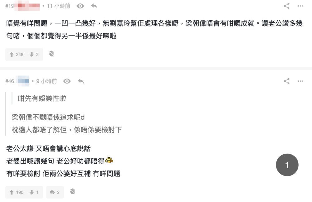 有人指佢哋兩公婆好夾