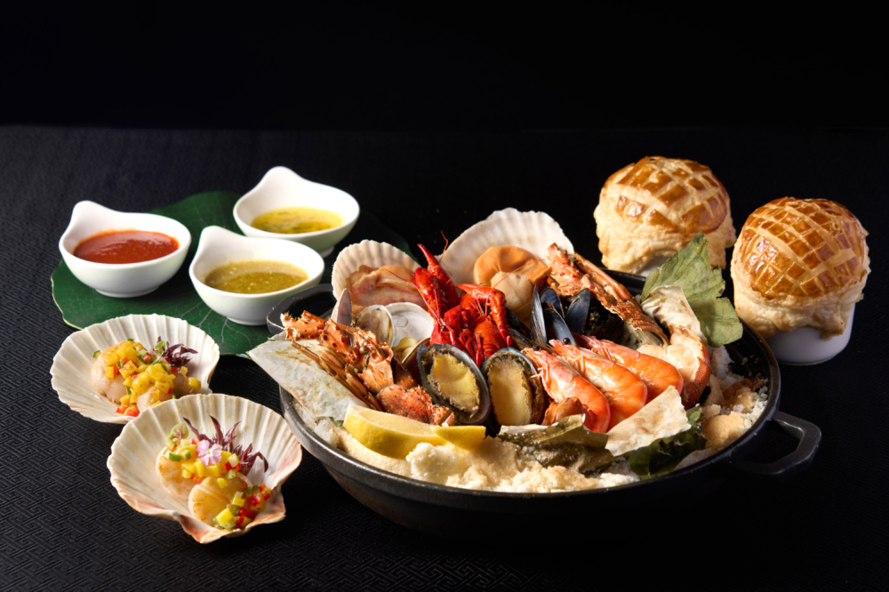 火焰鹽焗海鮮下午茶。
