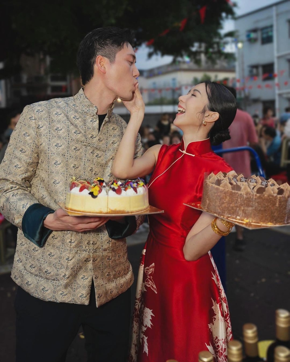 麥明詩分享指第一場婚宴是以老爺奶奶（盛勁為父母）為主角