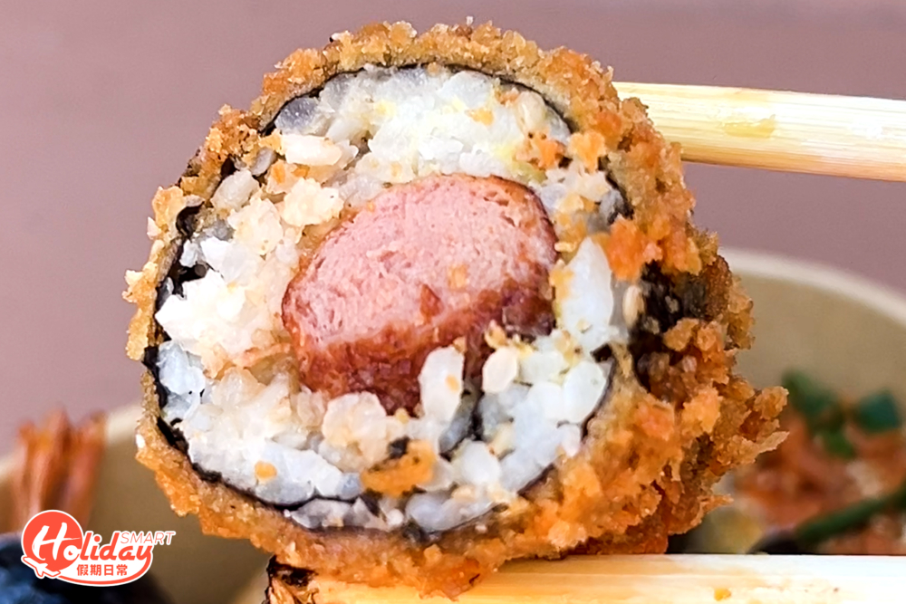 酥炸腸仔紫菜包飯，食落香口又層次豐富！