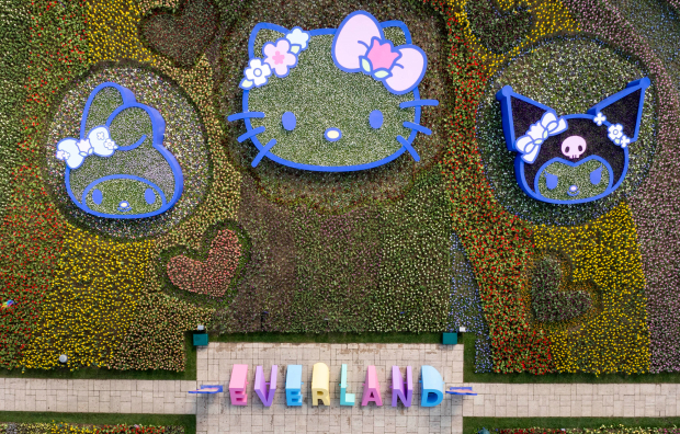 四季花園特別製作了Hello Kitty、Kuromi及My Melody的可愛肖像~