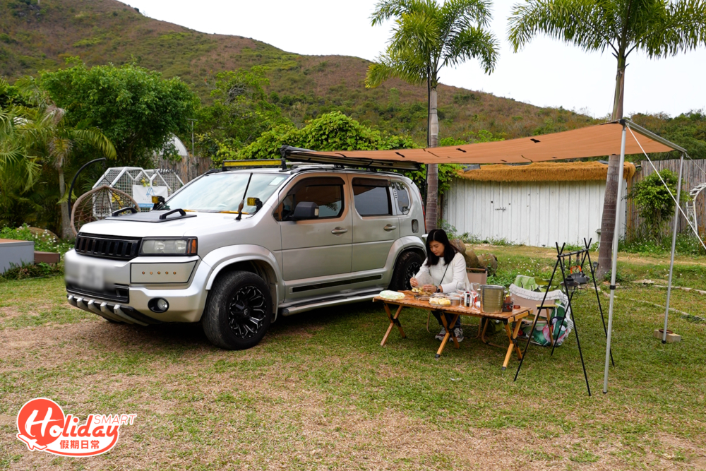營地提供車中泊體驗及租借露營裝備服務，兩手揈揈就可以輕鬆入營，不用擔心不夠裝備。