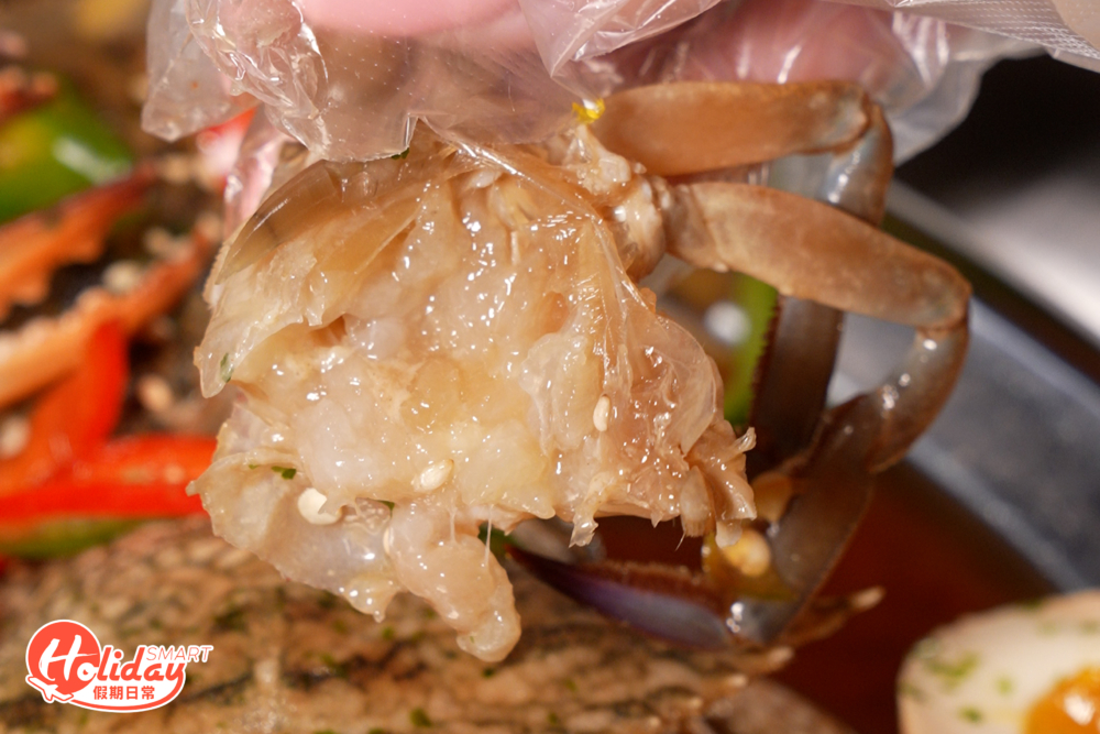 蟹肉鮮香味十足，咸辣香口。