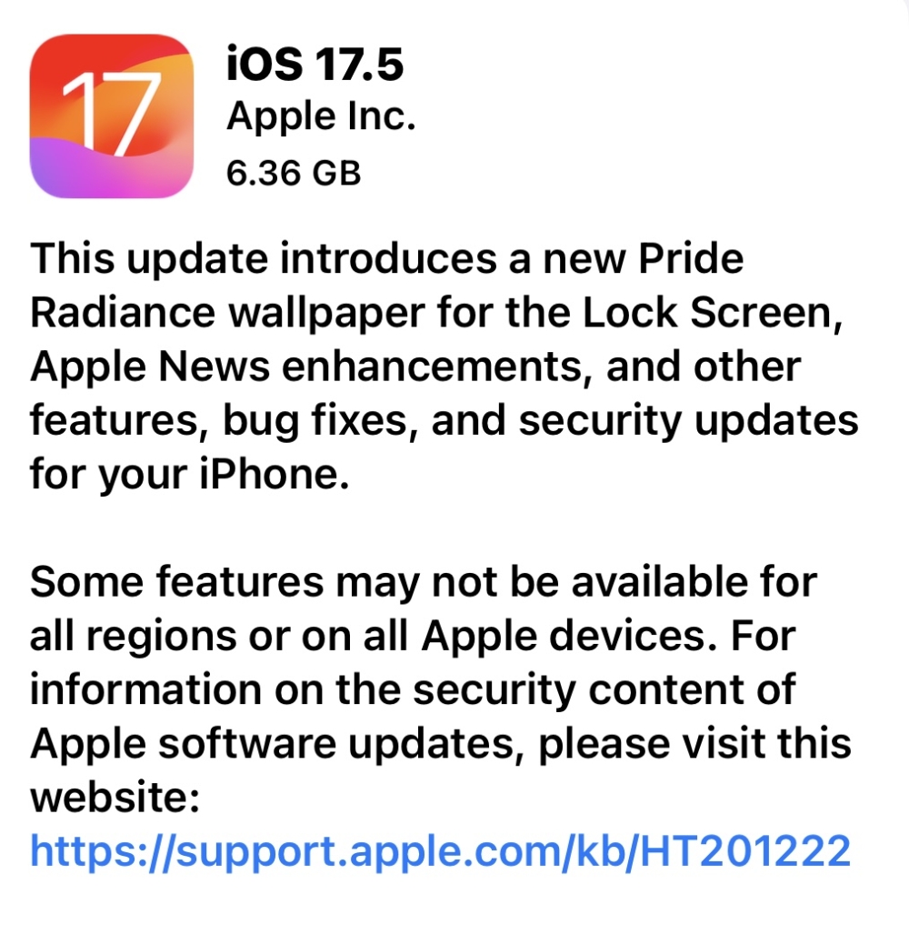 Apple iOS 17.5正式版上線,推出多個實用更新功能!