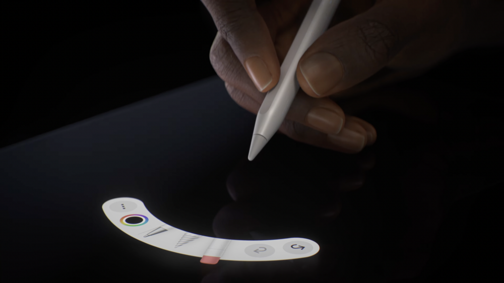 Apple Pencil Pro支援雙指按壓～