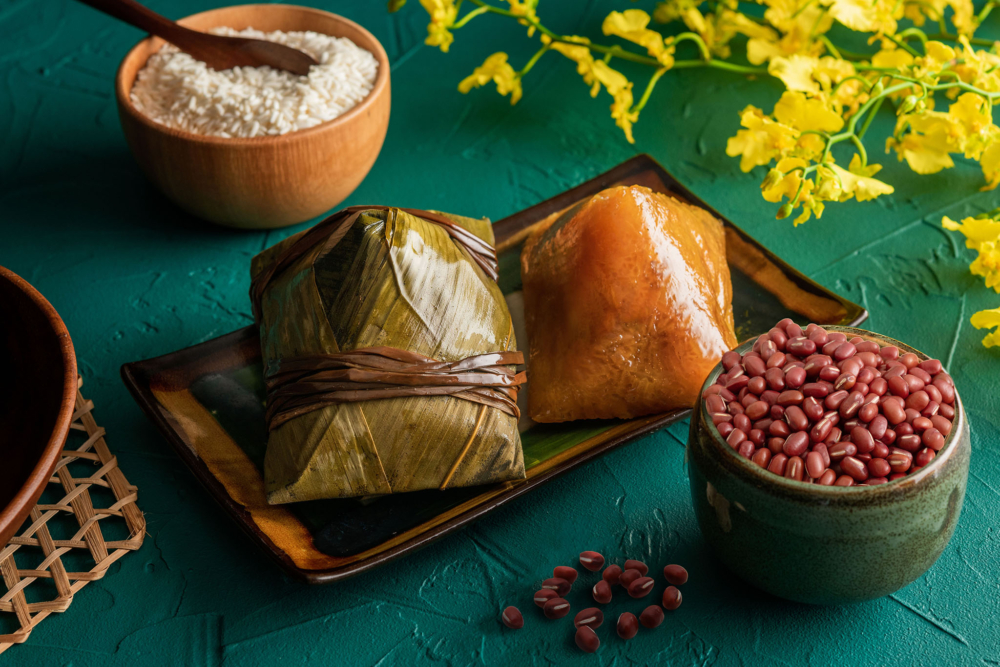 陳皮豆沙鹼水粽。