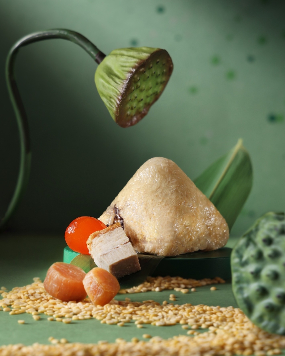 五香瑤柱鹹肉糭。