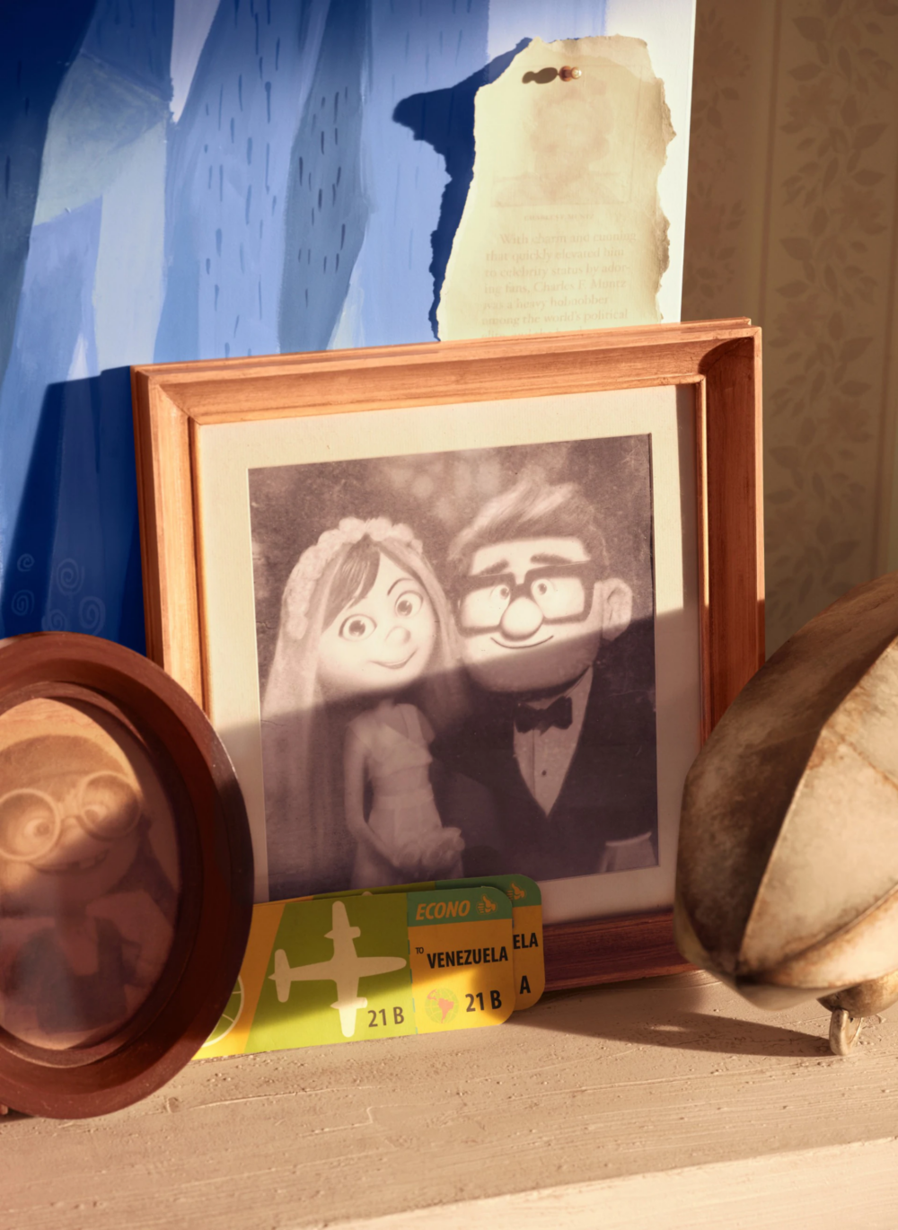 Carl爺爺與妻子Ellie的結婚照～