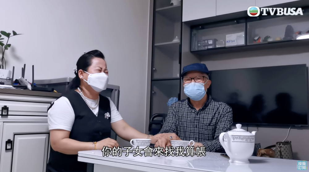 何太嚇到：「我話你唔可以死！你死咗.....你啲子女第日搵我算帳！」