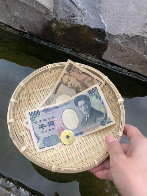 將白蛇種錢及自己的錢幣一起用「白蛇清水」清洗~