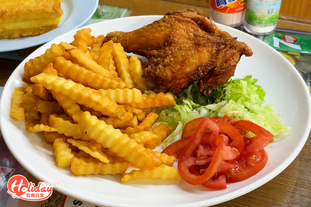 另必食炸髀薯條。