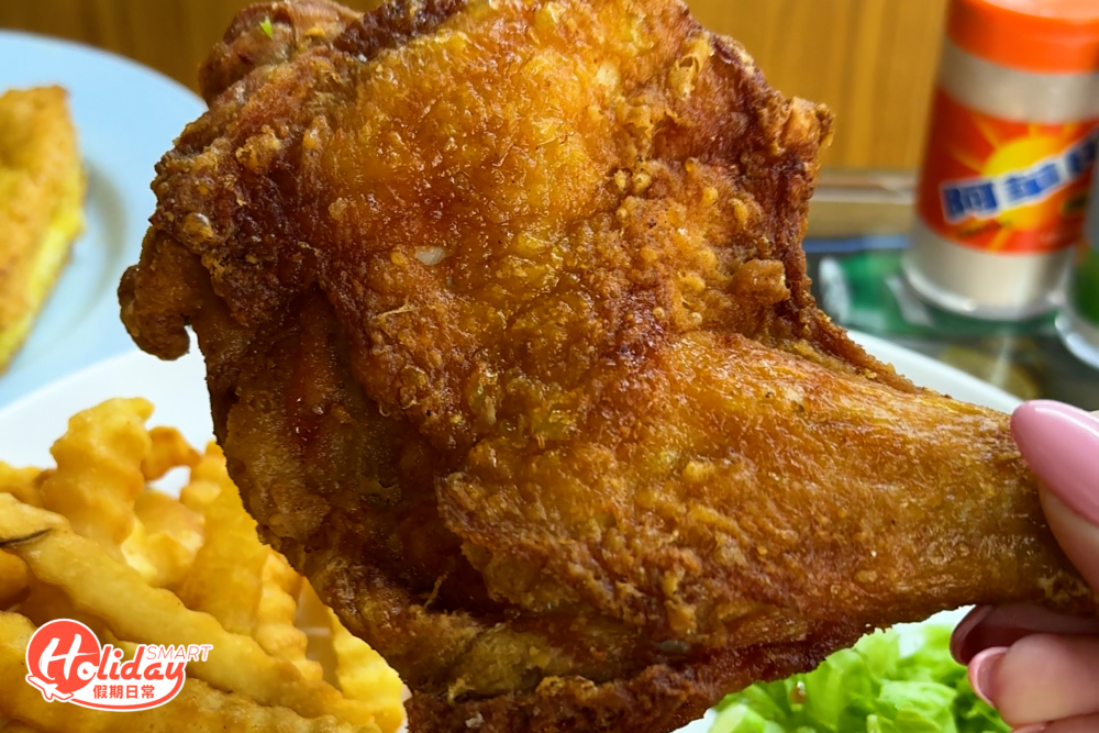 雞髀外皮炸得酥香。