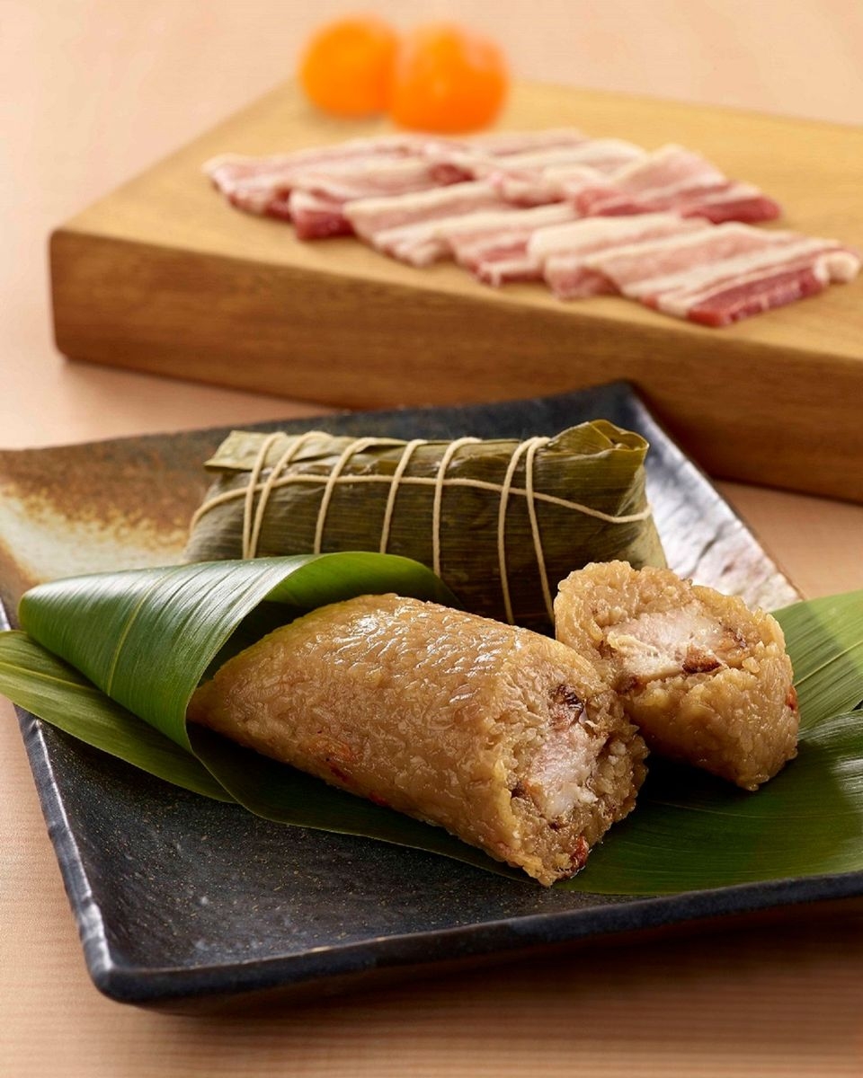 金腿蛋黃鹹肉粽。