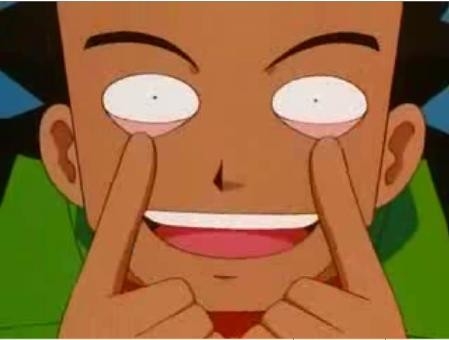 不過動畫中小剛曾睜大眼睛！