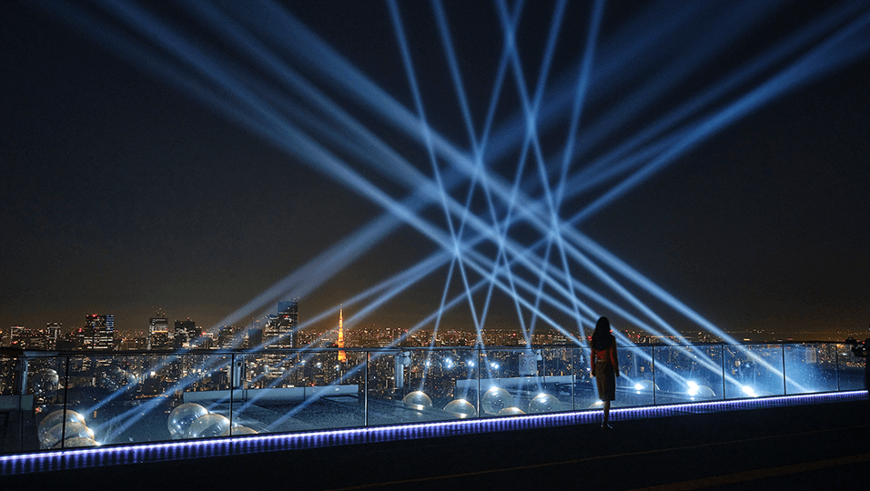 超精彩絢爛的夜間點燈「Crossing Light」！