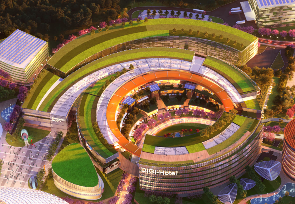 GATEWAY NARITA打造成田地區最大、最多客房的數位酒店「Digi Hotel」，每間客房都會配備巨型全景LED螢幕，在房內就可以盡情觀看巨蛋場館的演出內容～