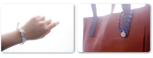 神結不僅可以作為手環佩戴,也可以當作吊飾,非常多功能。