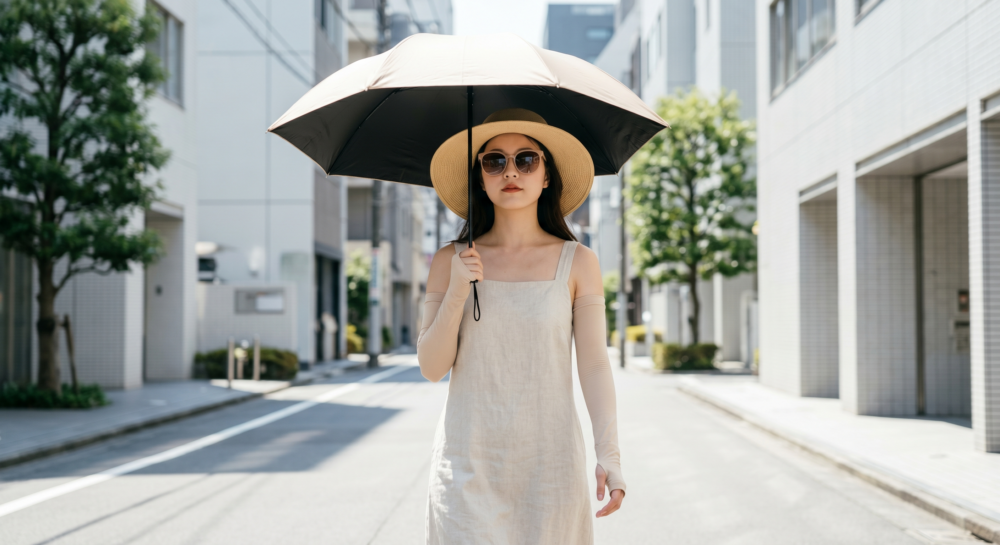 日本女生常戴袖套防曬,是因為它輕便易穿脫,又能直接遮擋手臂紫外線,比長袖外套更清爽方便。