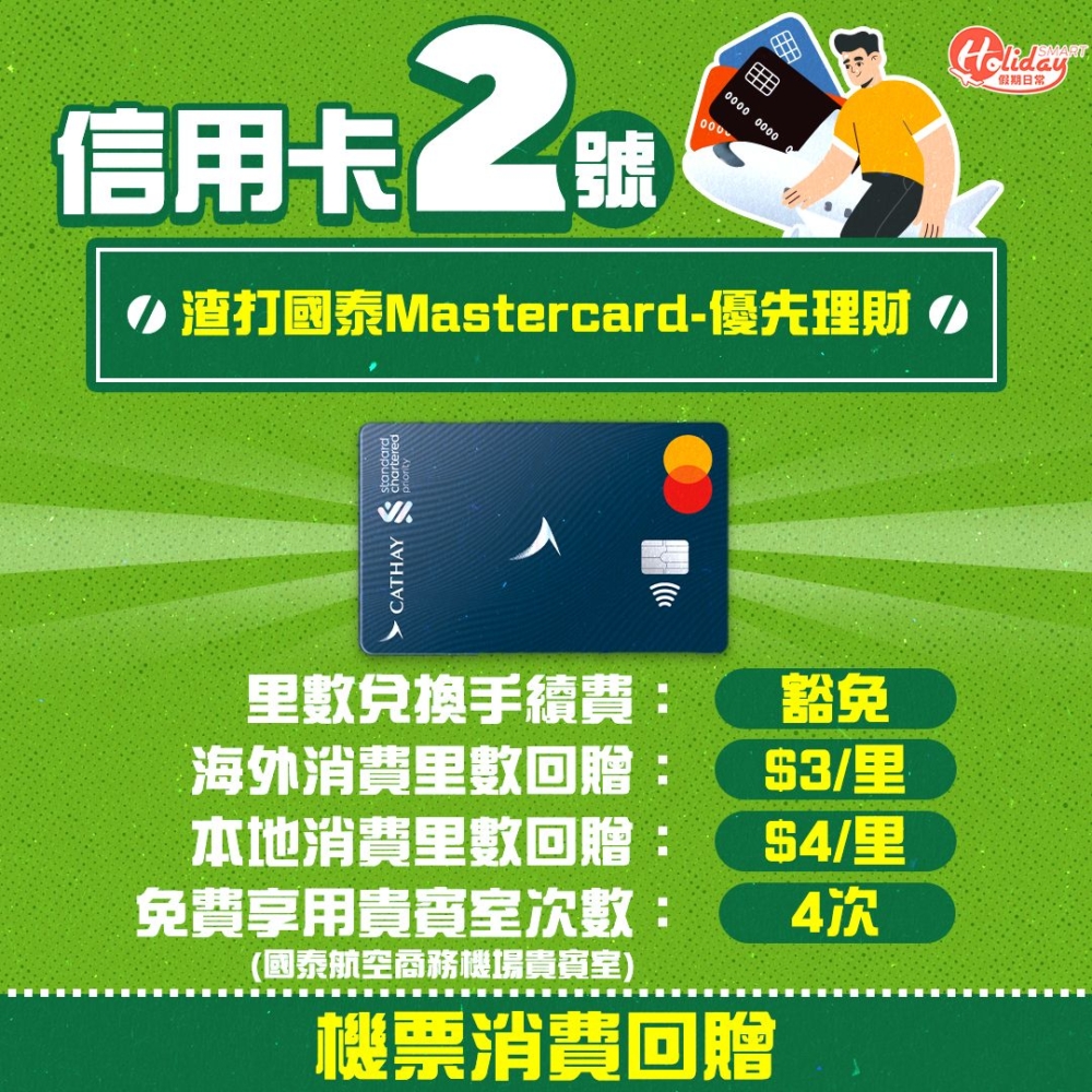 信用卡推介】8大飛行里數信用卡！訂酒店優惠＋免費換機票