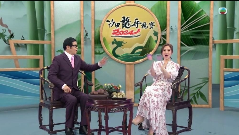 早前端午節沙田城門河舉辦《沙田龍舟競賽2024》，TVB一如往年派隊出戰龍舟賽事