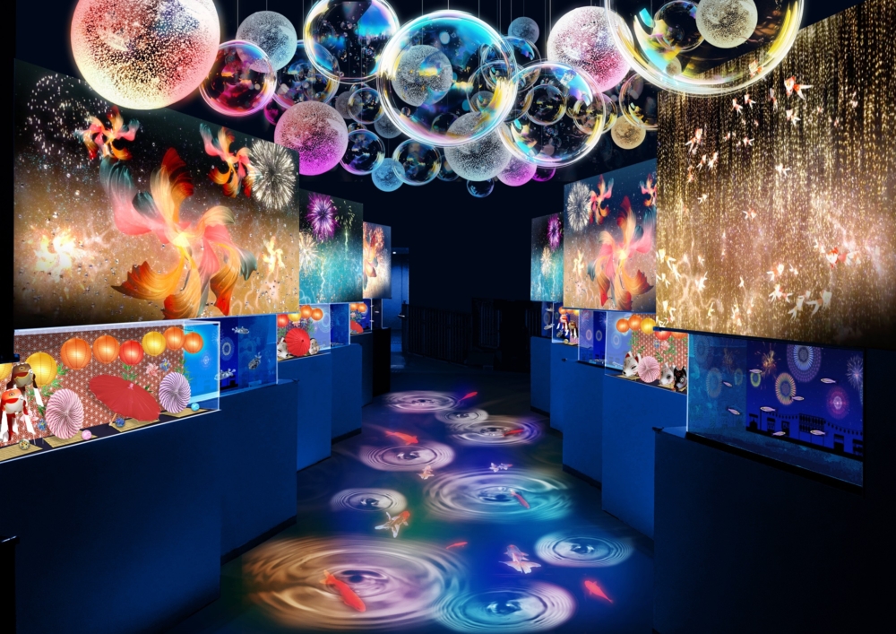 品川水族館打造「花火祭典」場景,展示了七種以小吃攤位命名的魚~