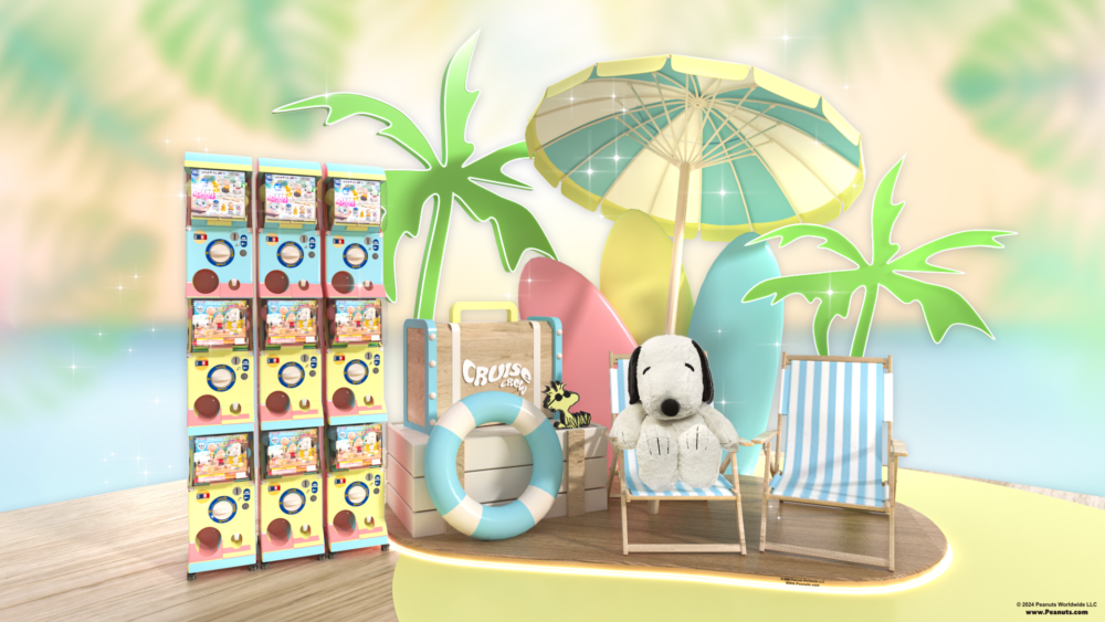 粉絲可與軟綿綿的Snoopy一起躺在沙灘椅上曬太陽，享受釋放快樂多巴胺的時刻！粉絲們不可錯過的Snoopy玩樂世界，可即場透過遊戲獲得多款Snoopy豐富禮品，更可由9部扭蛋機帶走日本進口的Snoopy公仔模型！