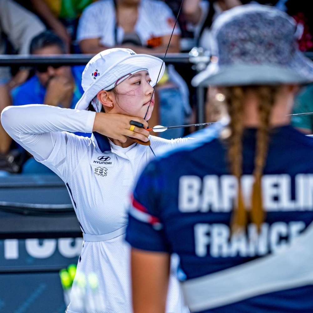 林是見曾於2023杭州亞運奪得3面金牌，當時更是南韓亞運射箭隊中年紀最小的一位，被視為巴黎奧運箭術的奪牌熱門人選～