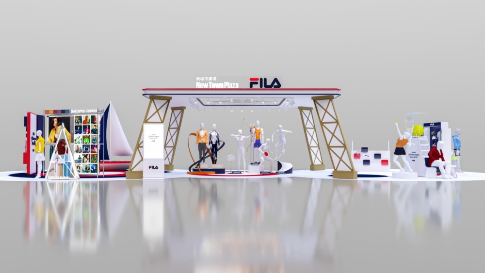 新城市廣場舉辦FILA「巴黎2024奧運會中國香港代表團團服展覽」,可一邊觀賞賽事直播,一邊觀賞今屆多套為國際體壇盛事開發的出征團服。