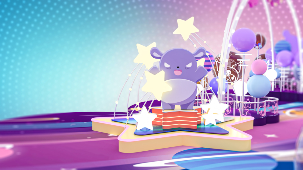 對KUROMI的忠心耿耿的 BAKU 在等候各位大駕光臨，走近星之舞台就能與BAKU合照！