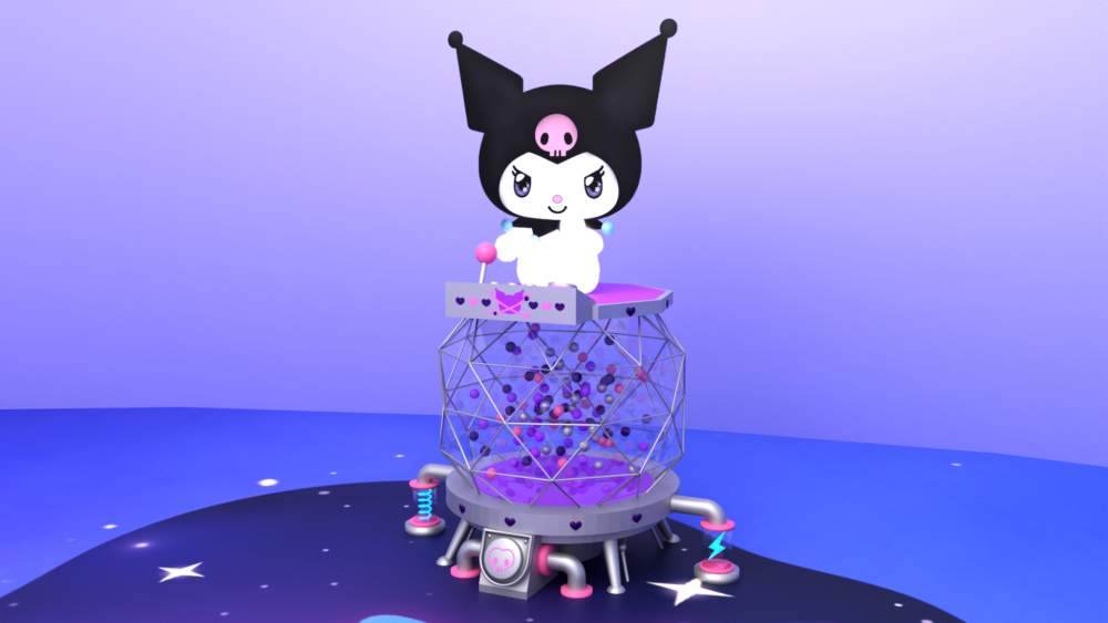 5米高的守衛塔有超巨型2.2米高充氣KUROMI坐陣，看守不時飄動的願力寶石，樣子十分威武！