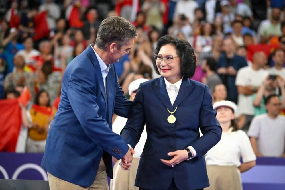 巴黎奧運日前舉行羽毛球男子雙人金牌戰