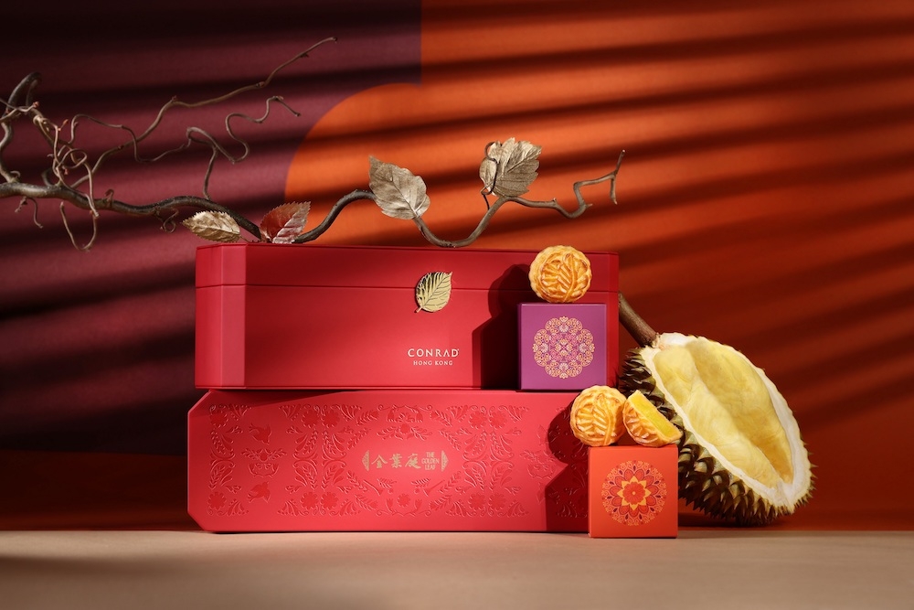 香港港麗酒店迷你貓山王榴槤月餅。