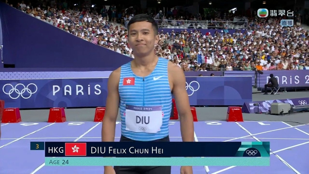 賽後刁俊稀就表示：「幾特別、幾難忘，第一次來到奧運跑這個場，最特別是賽道紫色」