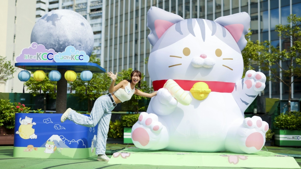 近3米高的充氣巨型萌貓！