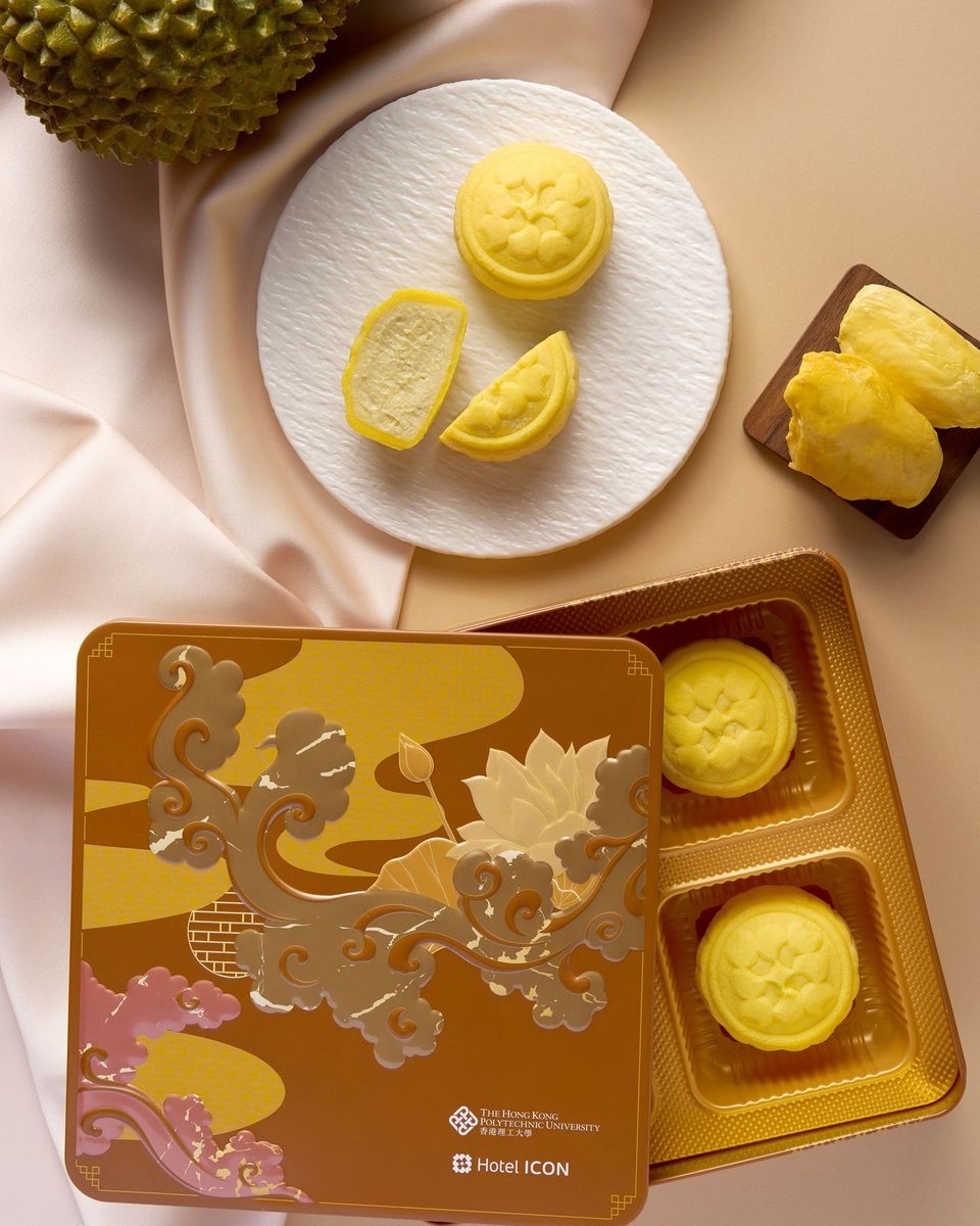 唯港薈貓山王榴槤冰皮月餅。