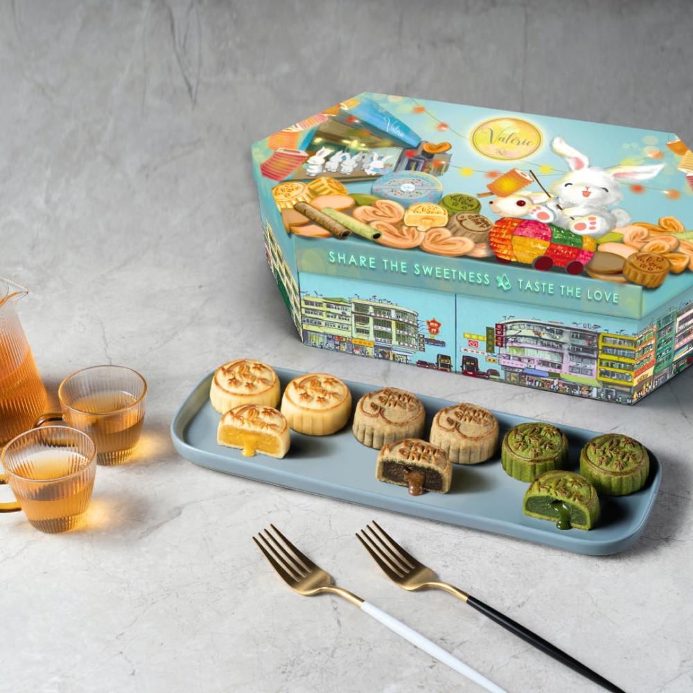 Valerie Pastry 10周年珍藏版「大街小兔」九件裝流心月餅禮盒。