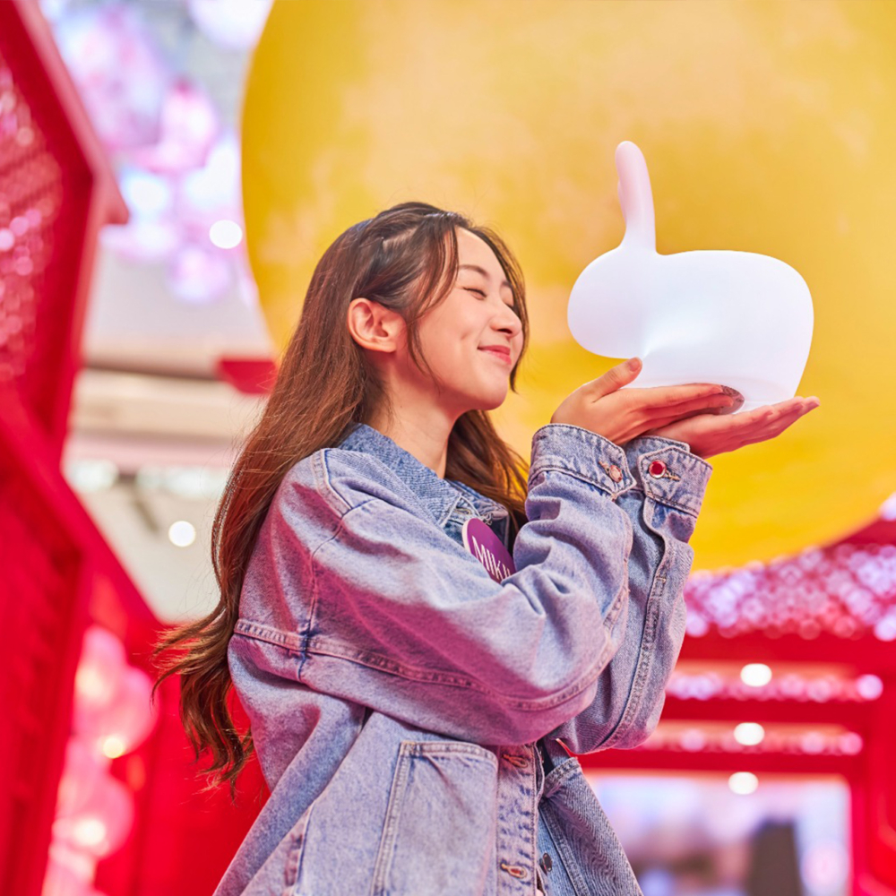 可愛的玉兔擺設！