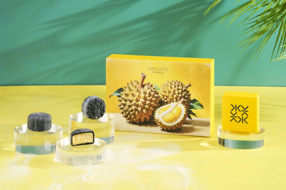 香港嘉里酒店黑刺榴槤冰皮月餅。