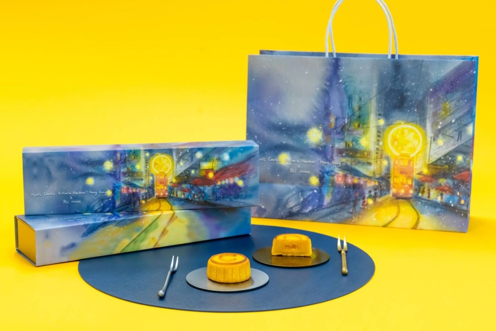香港維港凱悅尚萃酒店經典奶黃月餅禮盒。