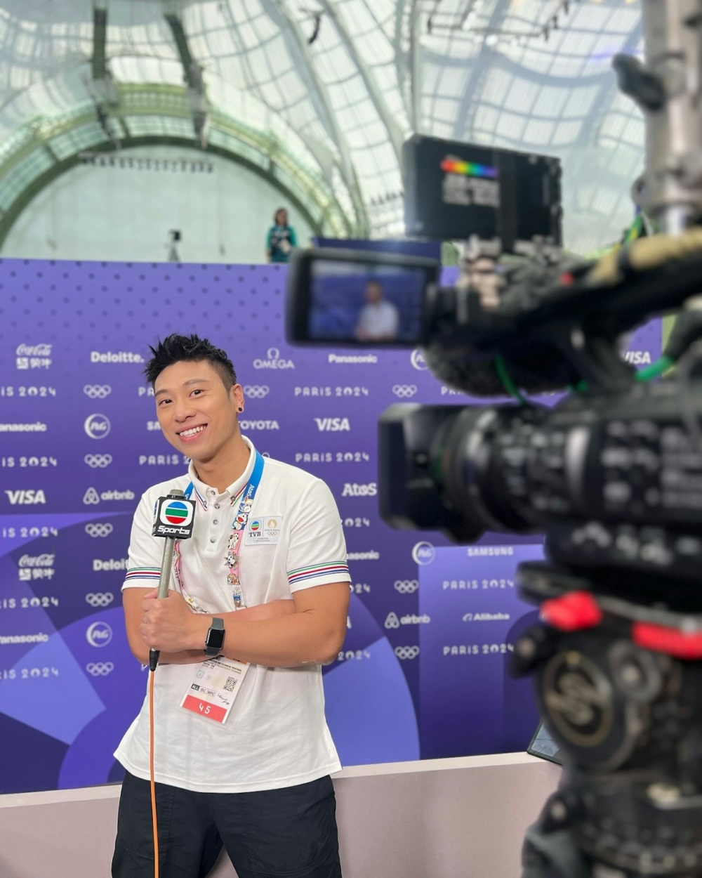 TVB體育主持何振然本屆巴黎奧運第4次擔任主持