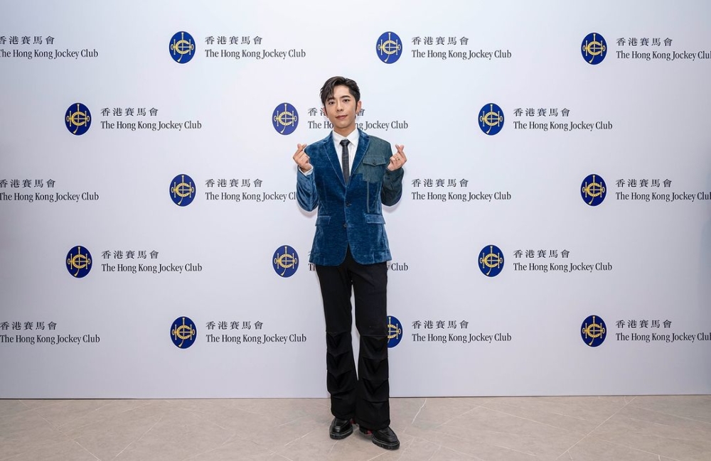 呂爵安(Edan)今日(9日)出席馬會活動接受訪問