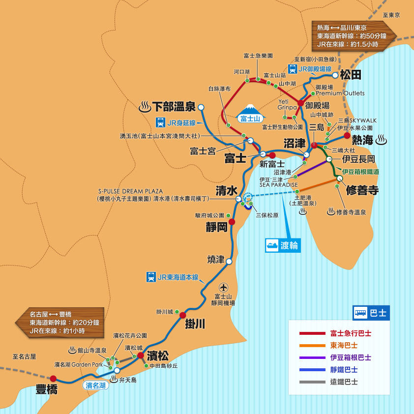 富士山&靜岡地區周遊券Mini。