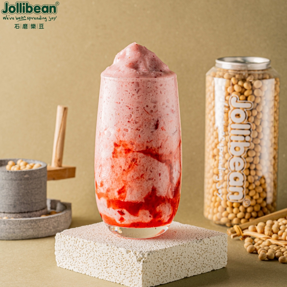 士多啤梨豆乳沙冰