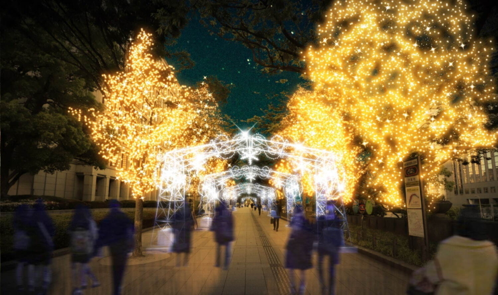 中之島全長約150米燈飾大道，打卡一流！