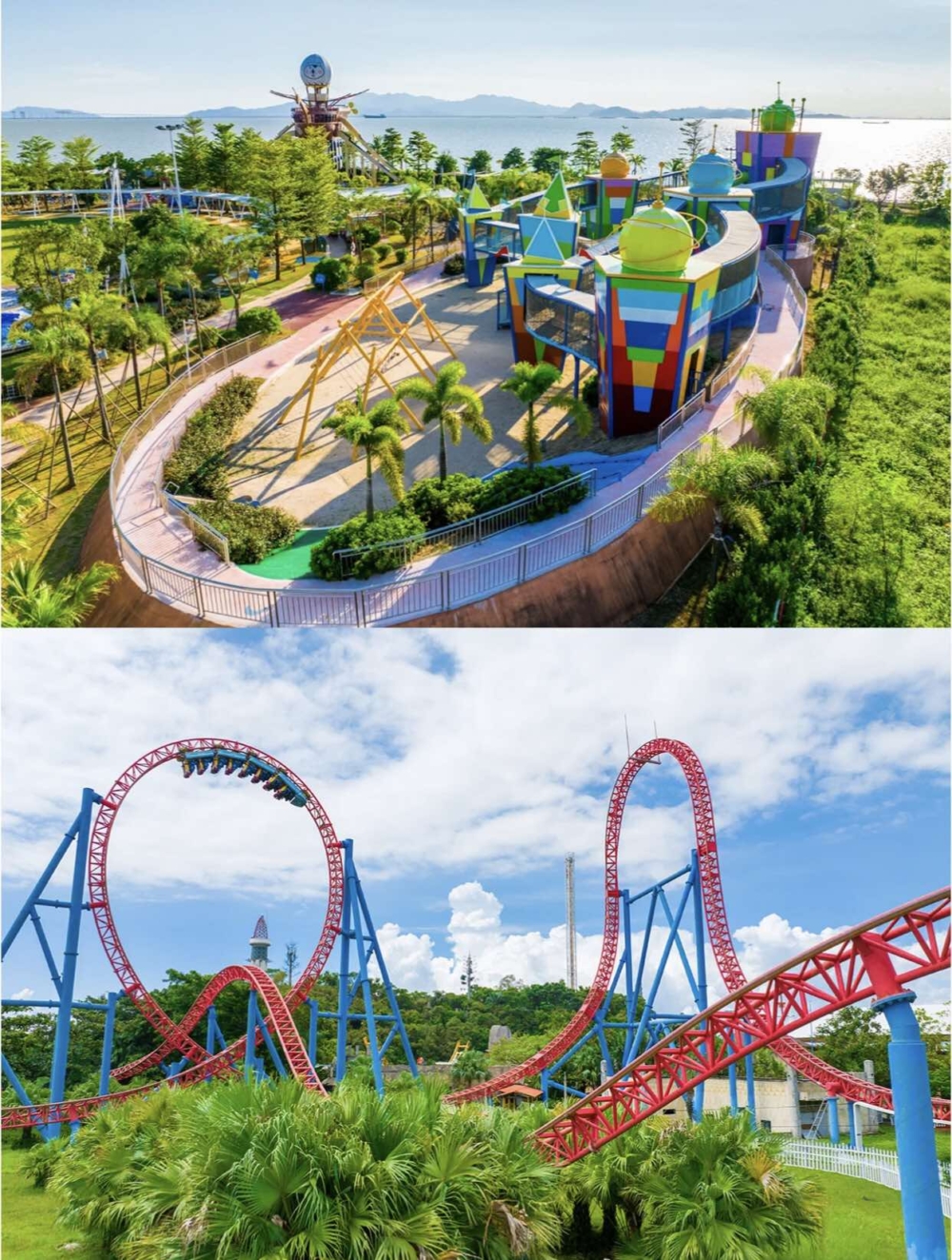 珠海海泉灣神祕島分成6個主題區：幸運大道、冒險叢林、神秘島、海盜城堡、美人魚湖及加勒比海岸。